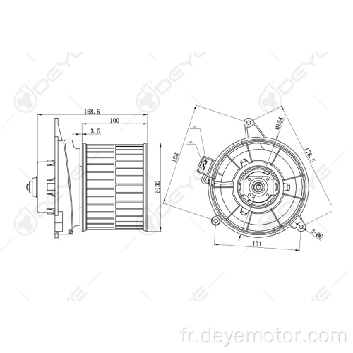 Ventilateur de chauffage pour FORD FIESTA FUSION